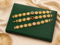Coin Medallion Stone Bracelet