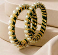 Customized Handmade Beaded Bangles – Pair